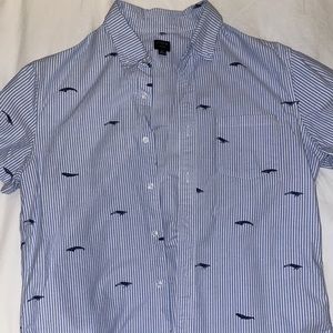 J Crew Casual Short Sleeve Printed Button Up Medium
